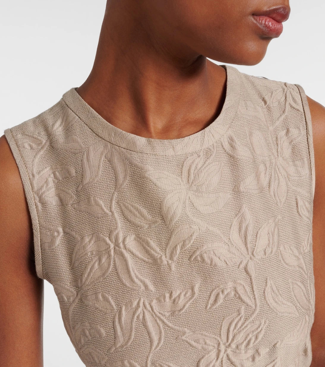 'S Max Mara - Fiaba cotton-blend jacquard midi dress