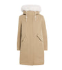 Yellow Fox-Rabbit Blended-Cotton Parka (85cm)