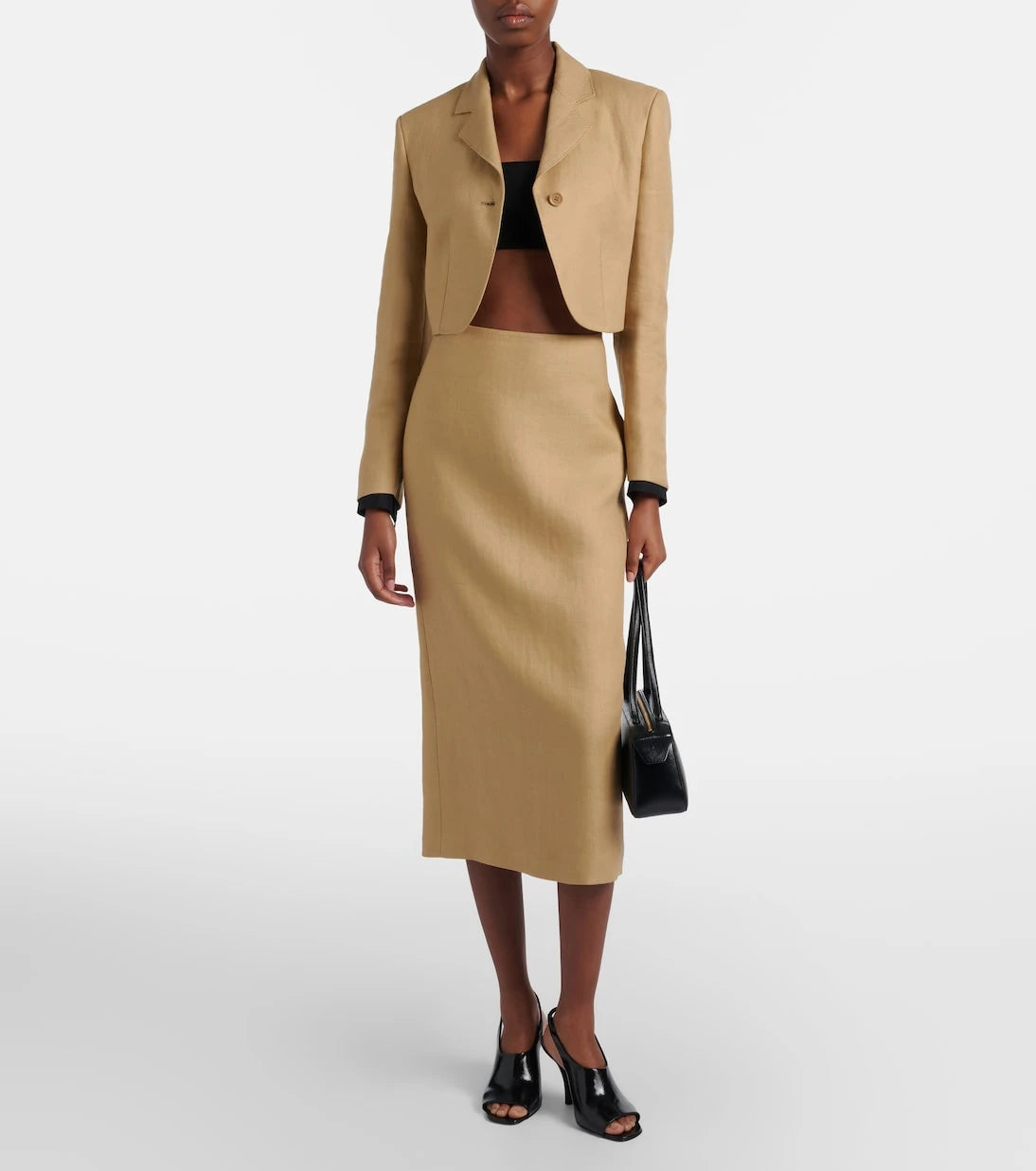 Max Mara - Buono cropped linen blazer