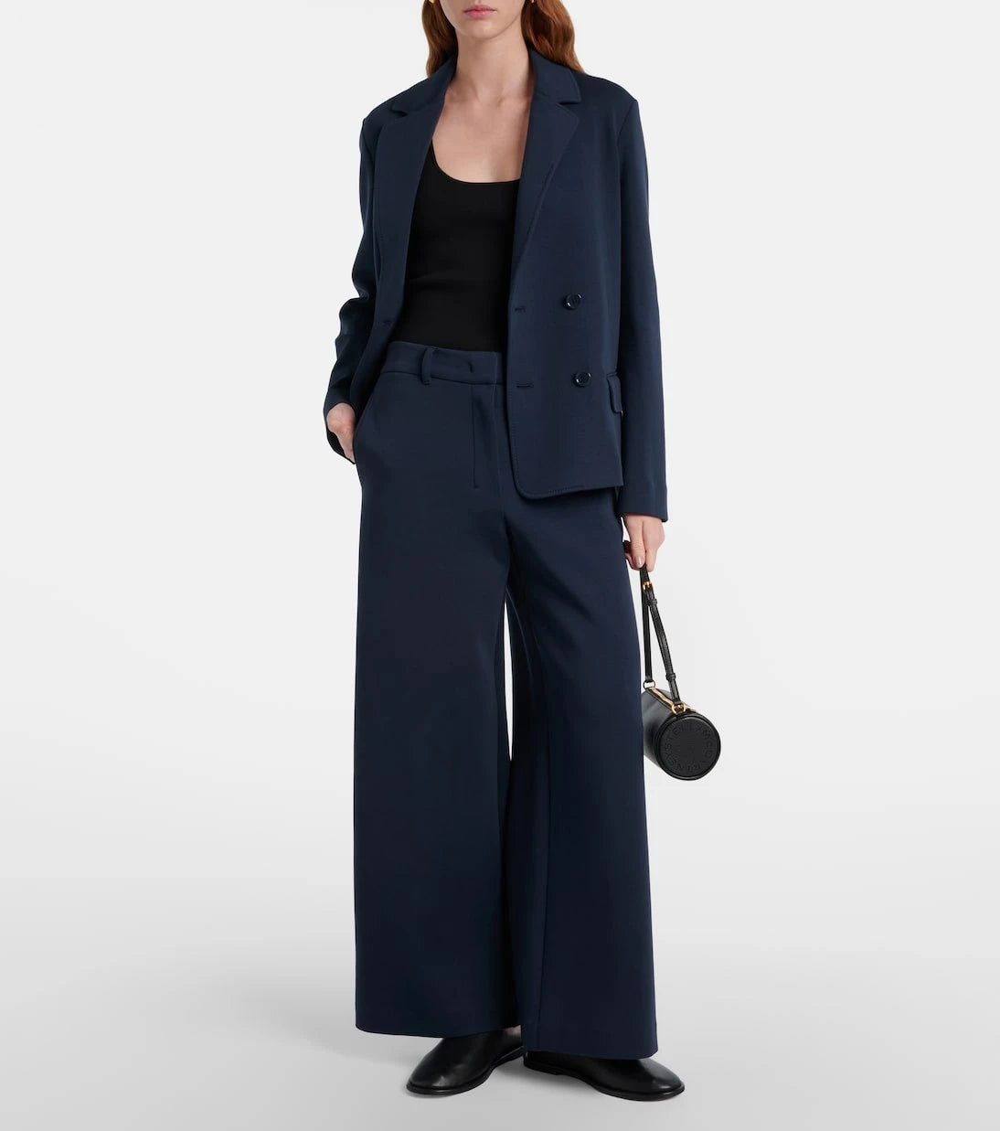 'S Max Mara - بنطلون "أيروفيا" بقصة أرجل واسعة من مزيج القطن