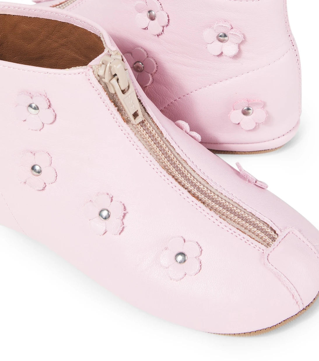 PèPè - Floral-appliqué leather boots