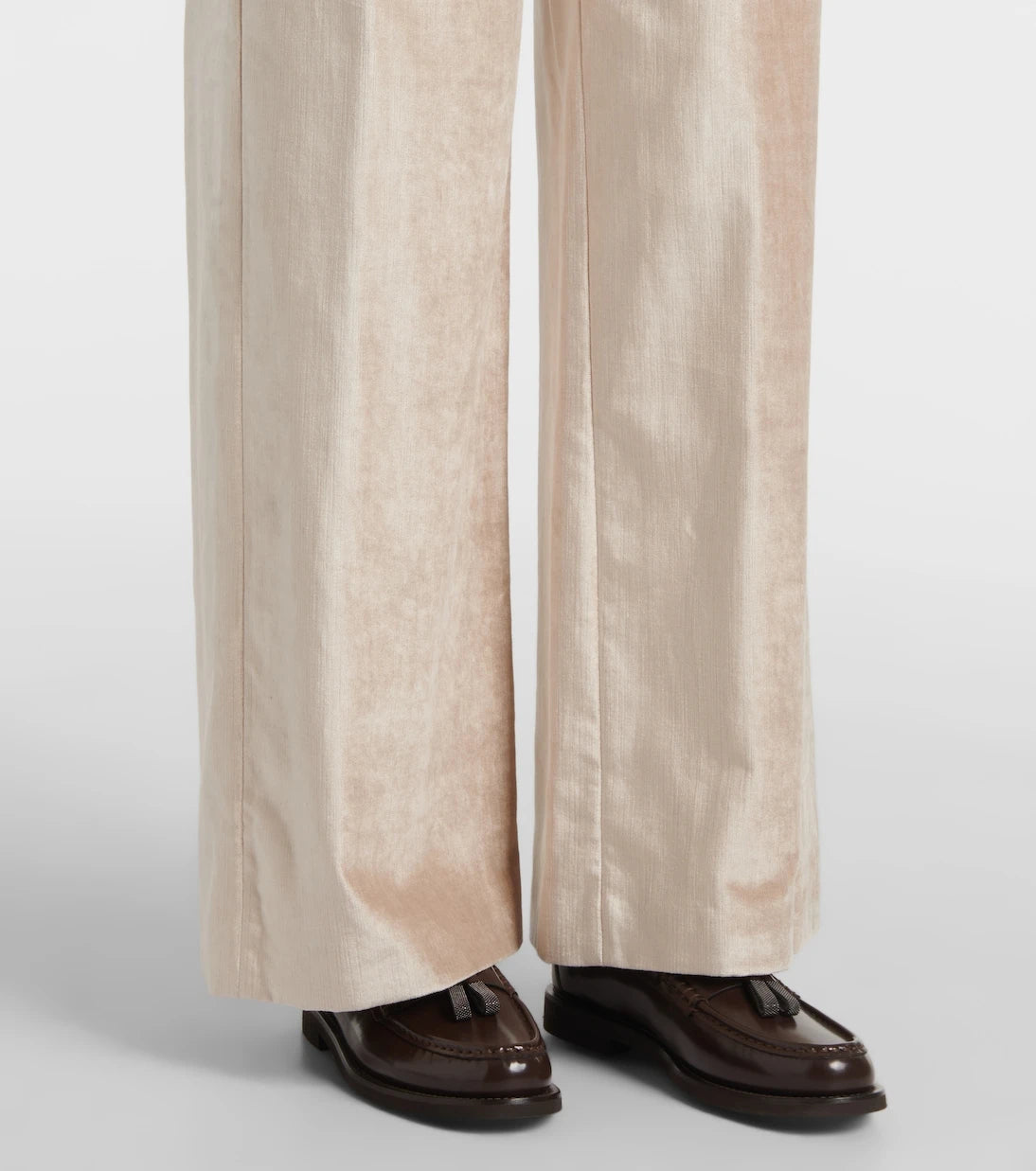Brunello Cucinelli - Cotton-blend wide-leg pants