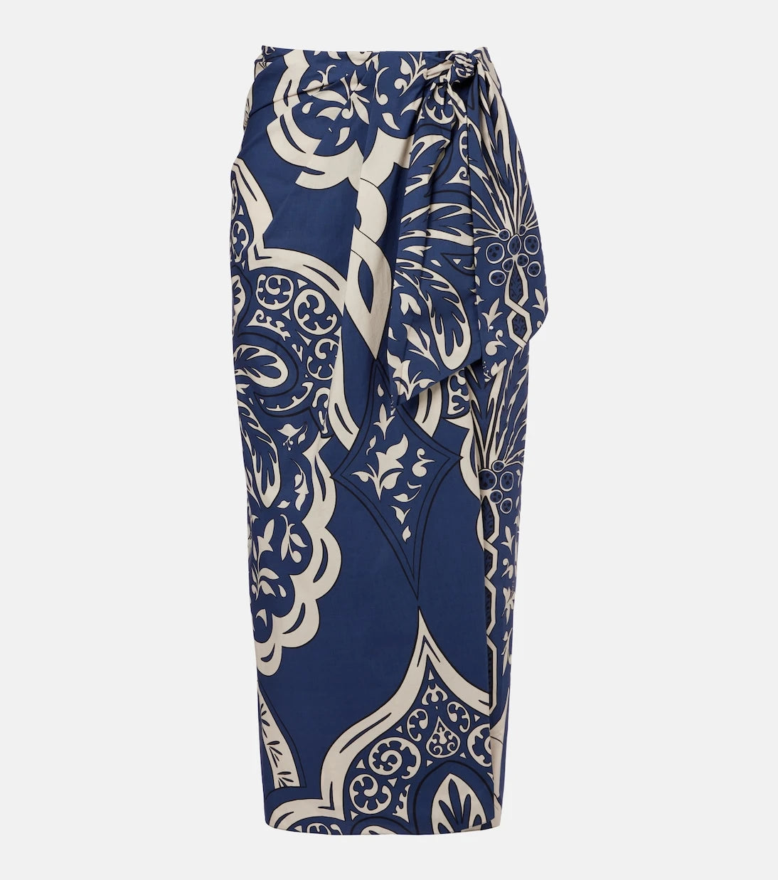 Johanna Ortiz - Printed cotton poplin wrap skirt