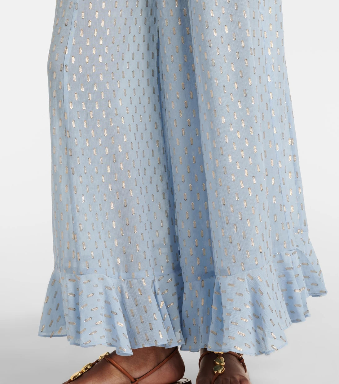 Zimmermann - Daylight semi-sheer chiffon wide-leg pants
