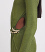 Self-Portrait Green Rhinestone-Embellished Maxi Dress