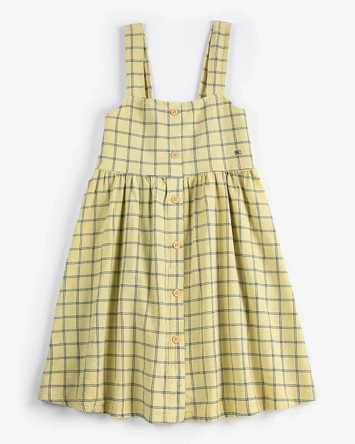 Bobo Choses Spicy Window Pane Çocuk Pamuk Elbise