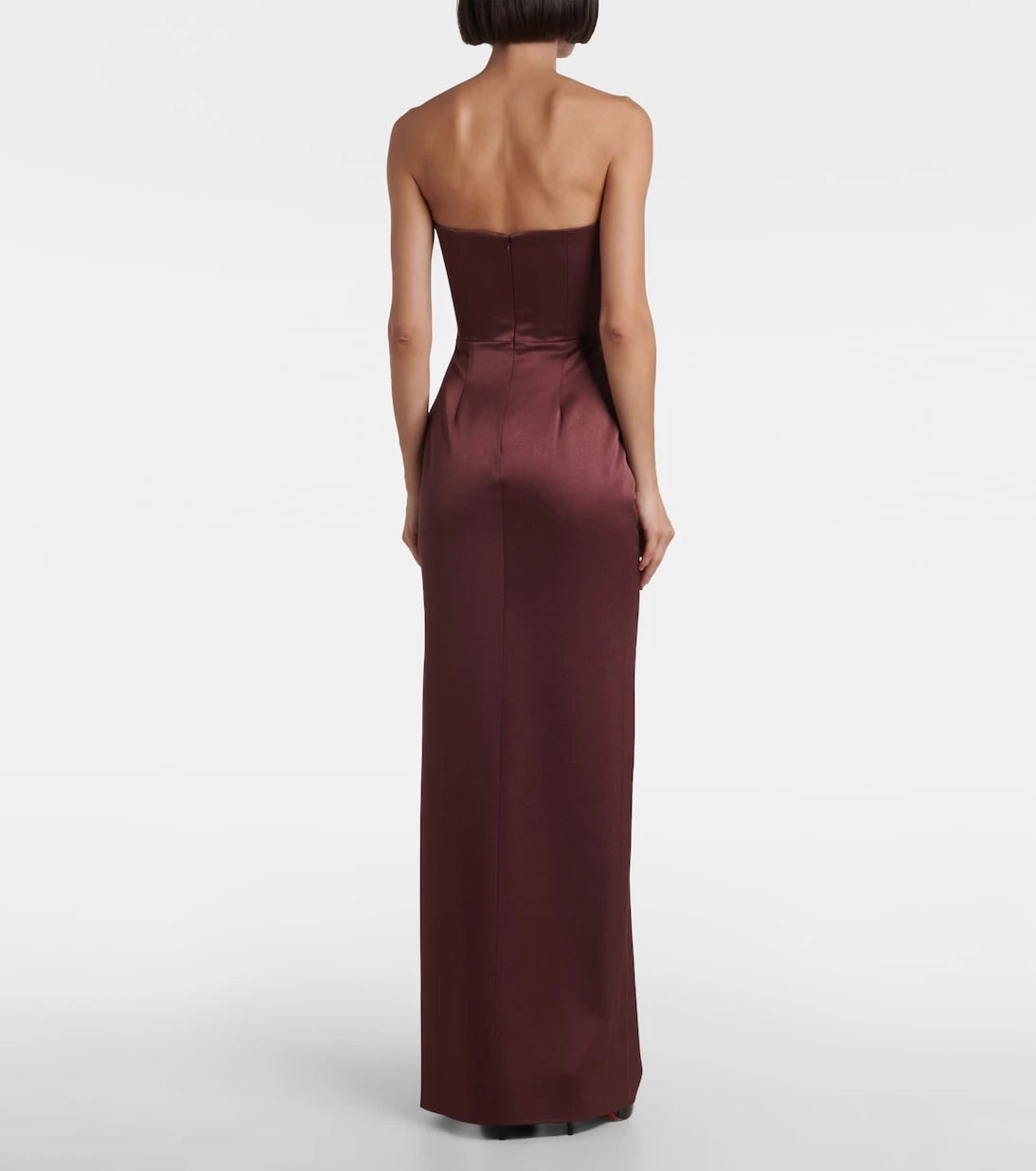 Alex Perry - Crêpe satin bustier gown