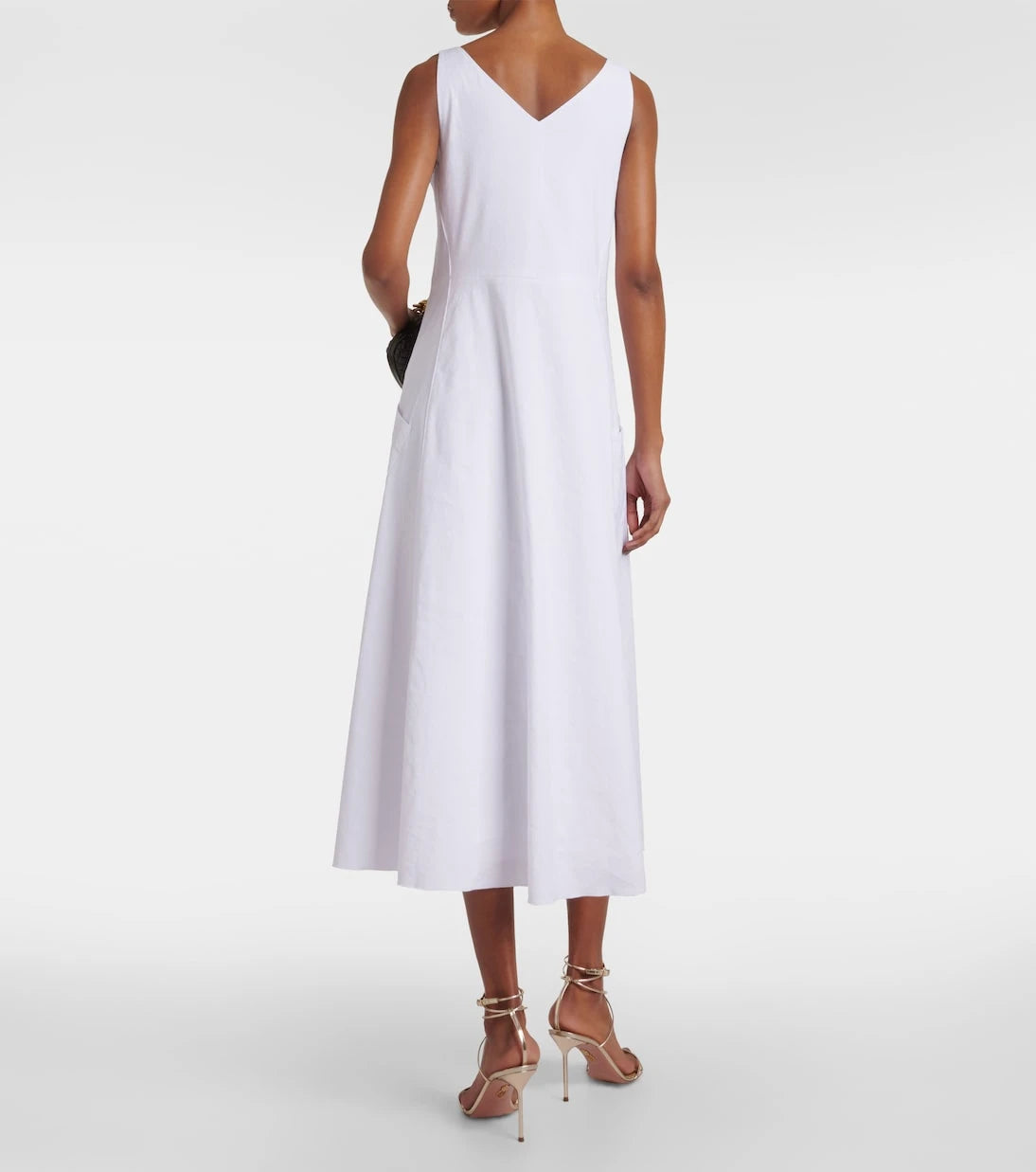 Vince - Linen-blend midi dress