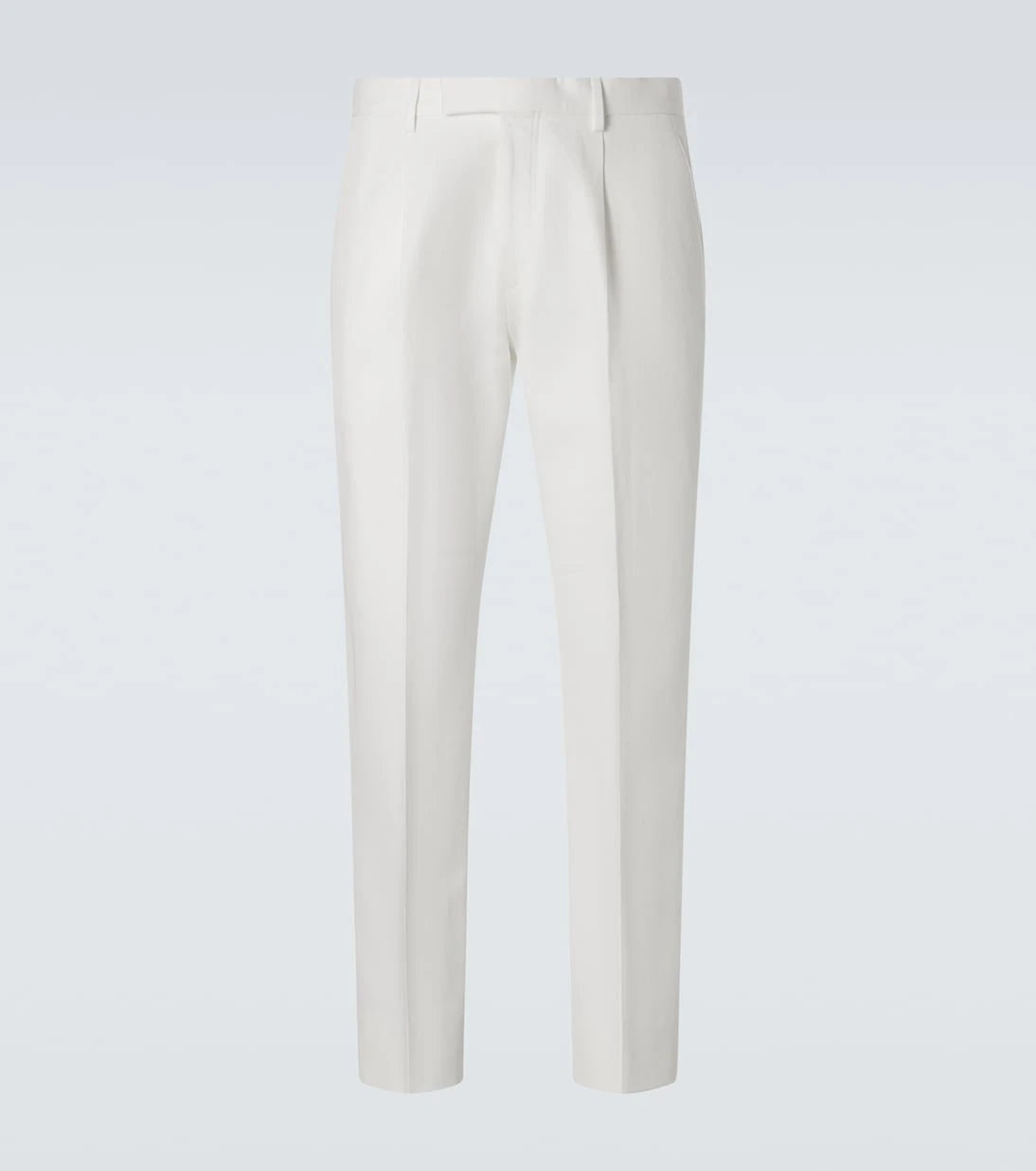 Zegna - Cotton and linen straight pants