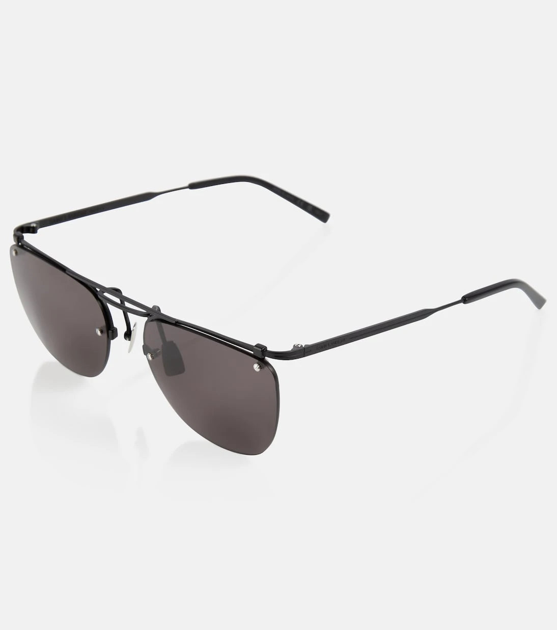 Saint Laurent - نظارة شمسية SL 600 بحافة علوية مسطحة