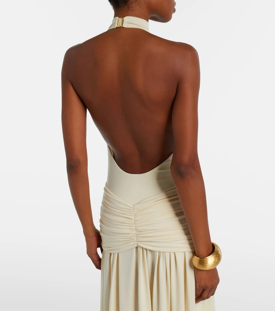 Bananhot - Zoya draped halterneck maxi dress