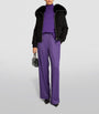 Yves Salomon Black Fur-Collar Bomber Jacket