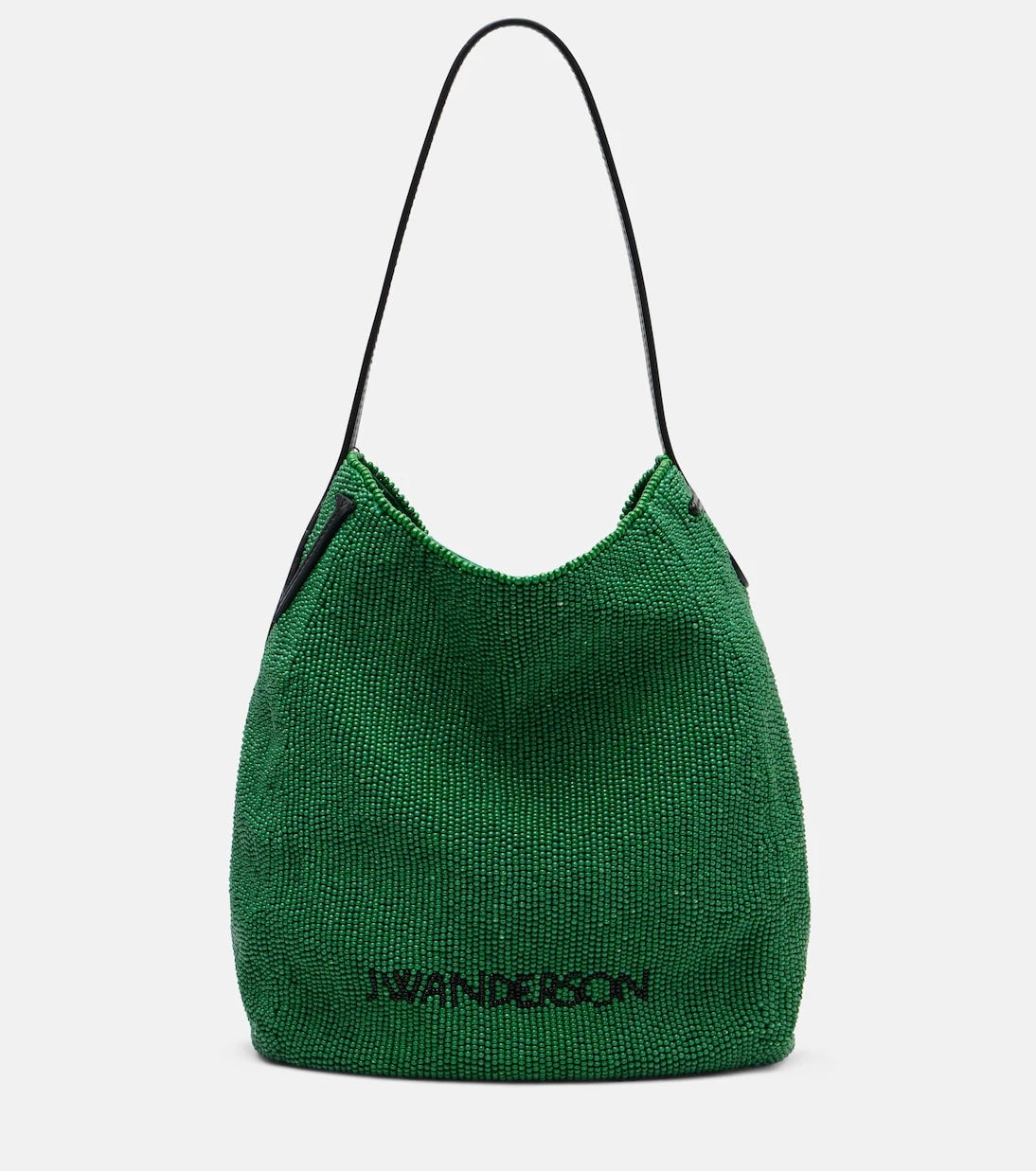 JW Anderson - Bulb Small beaded leather-trimmed shoulder bag