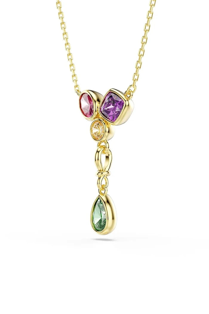 Swarovski kadın altın kaplama zirkon kolye IMBER