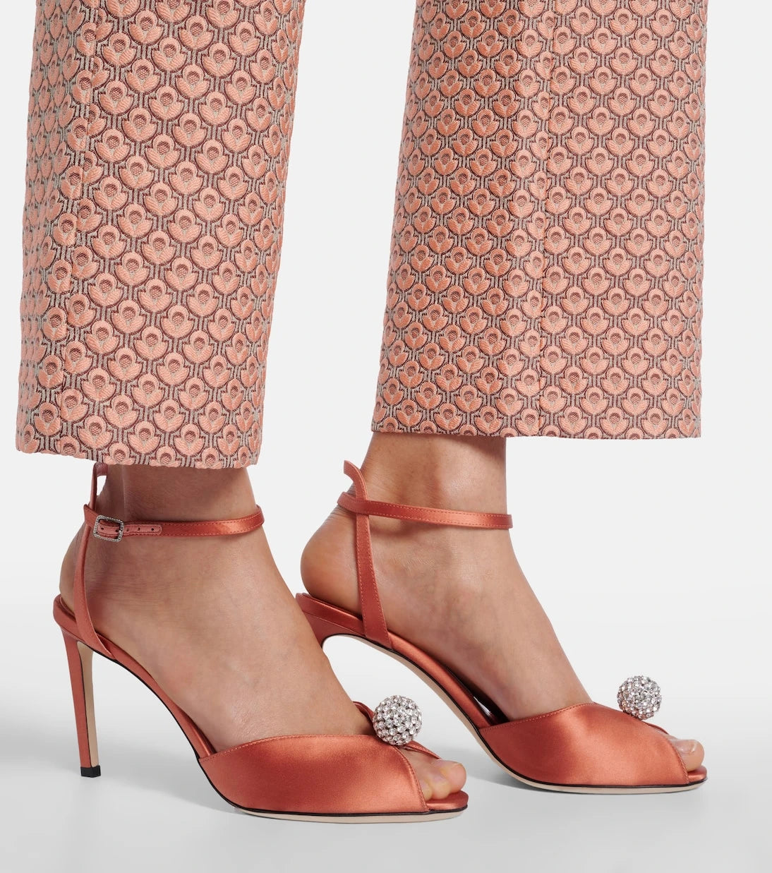 Jimmy Choo - Sacora embellished satin sandals