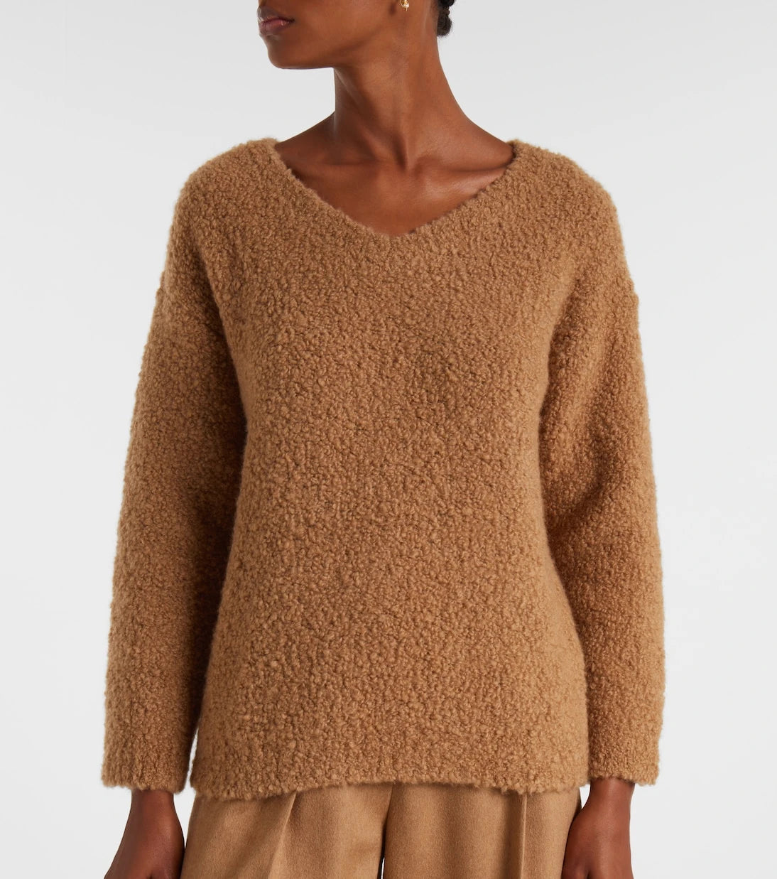 Max Mara - Pantera camel hair and silk sweater