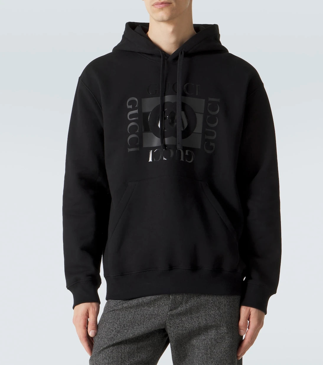 Gucci - Logo cotton jersey hoodie