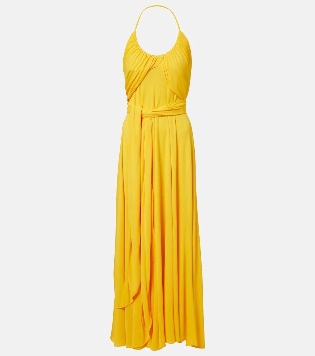 Alaïa - Draped halterneck jersey maxi dress