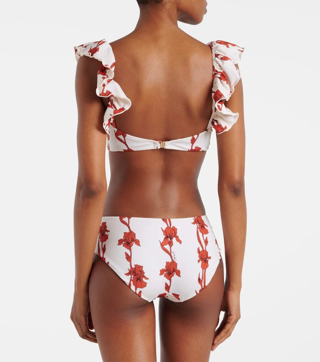 La DoubleJ - Boy floral ruffled bikini top