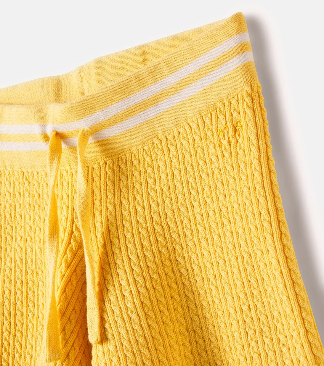 Mini Rodini - Cable-knit cotton shorts