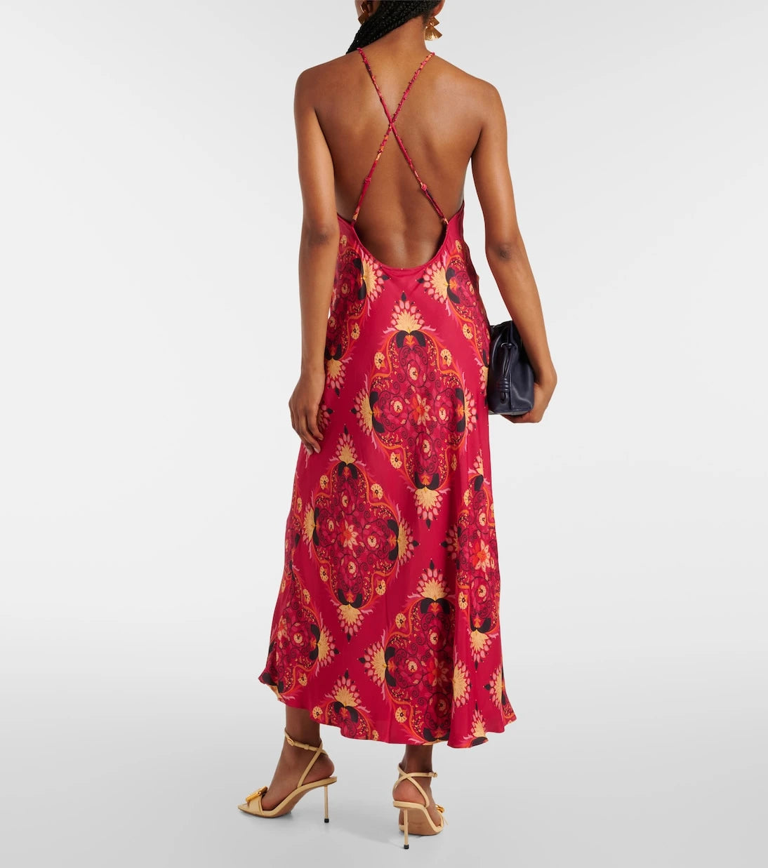 Farm Rio - Printed halterneck maxi dress