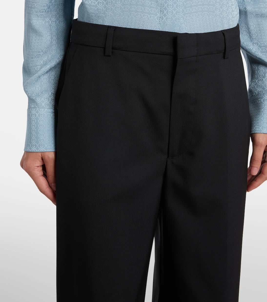 Gucci - High-rise wool straight pants