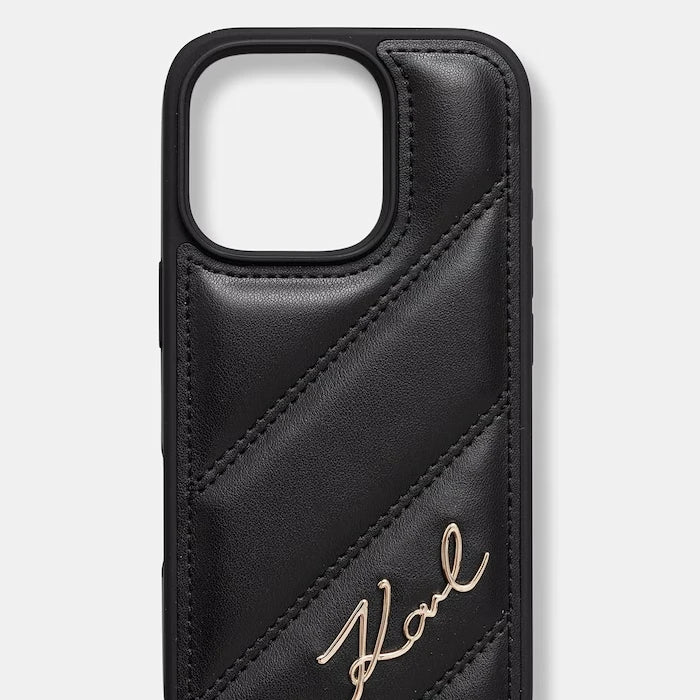 Karl Lagerfeld suni deri telefon kılıfı iPhone 16 Pro