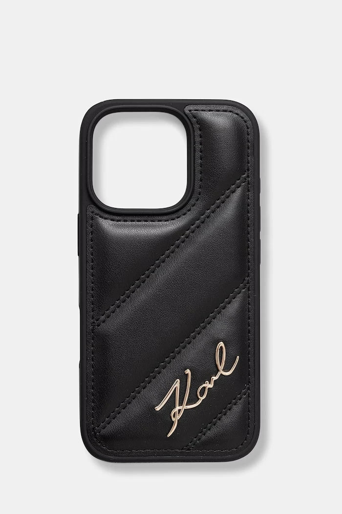 Karl Lagerfeld suni deri telefon kılıfı iPhone 16 Pro