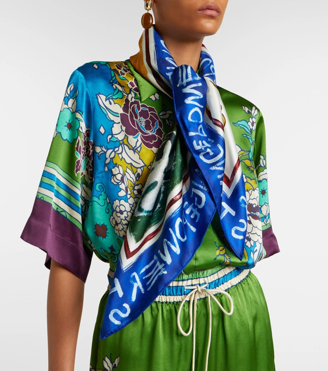 Alémais - x MLAK Tangible Love printed silk twill scarf