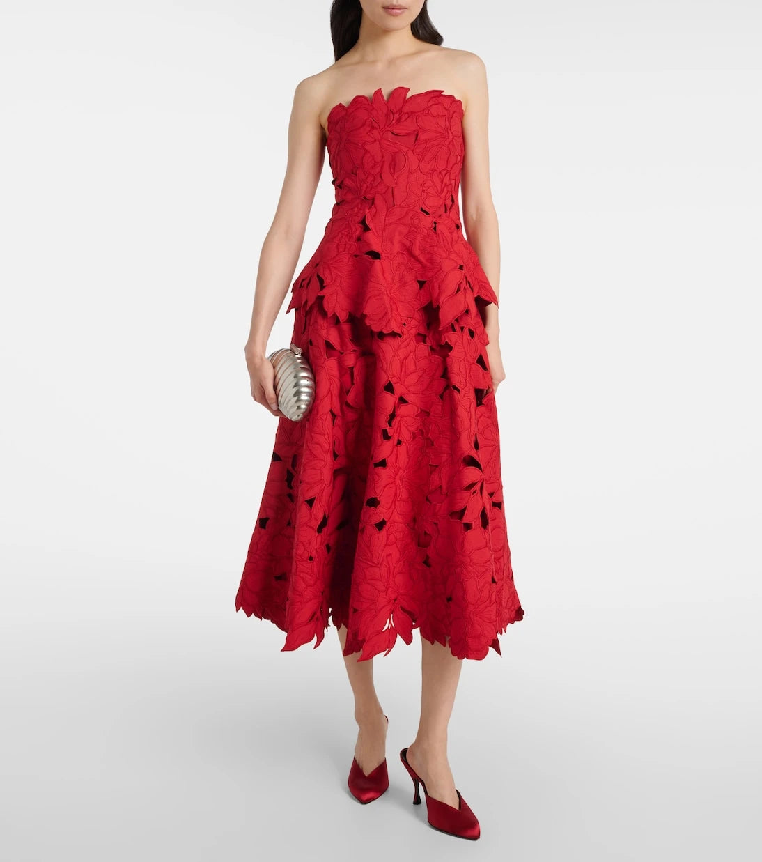 Simkhai - Audrey peplum lace midi dress