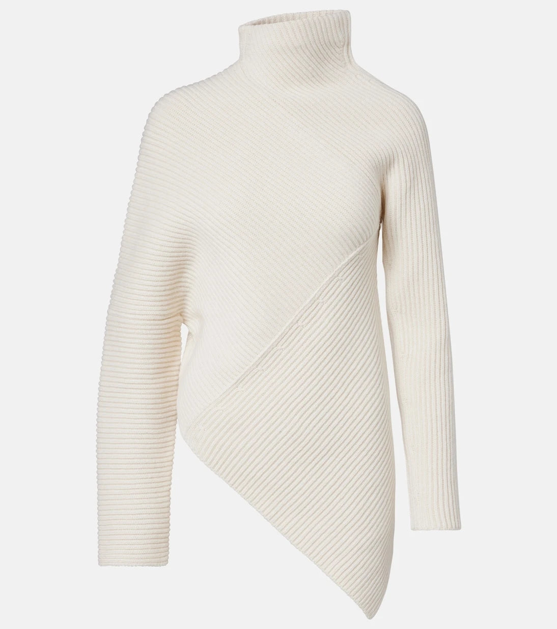 Alaïa - Asymmetric wool and cashmere sweater