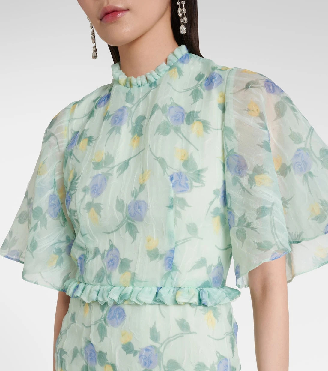 Markarian - Heather floral organza gown