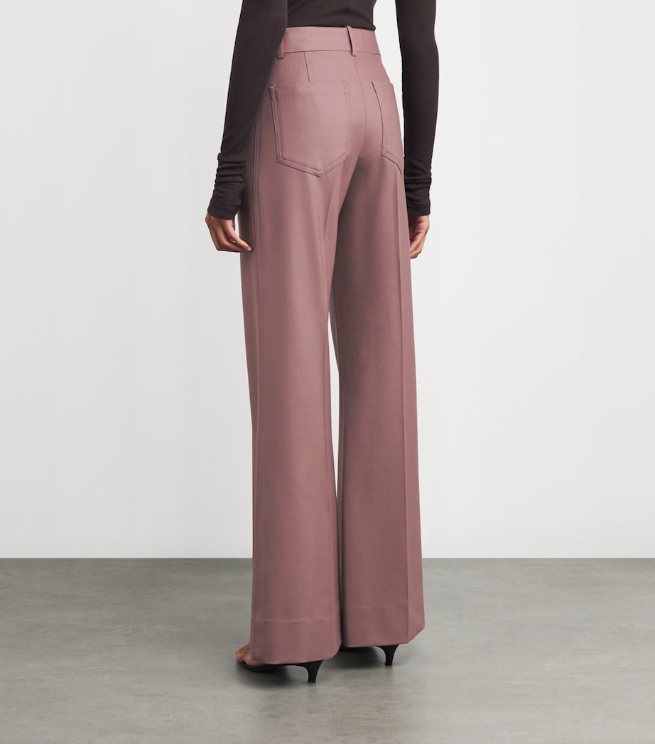 Victoria Beckham Pink Alina Tailored Trousers