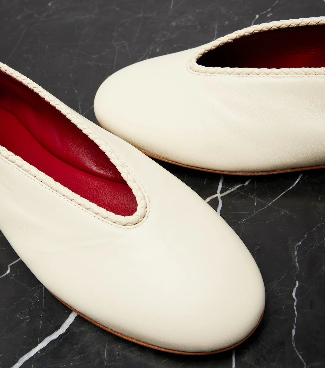 Bottega Veneta - Rosa leather ballet flats