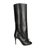 Alaïa Black Leather Bow Knee-High Boots 90