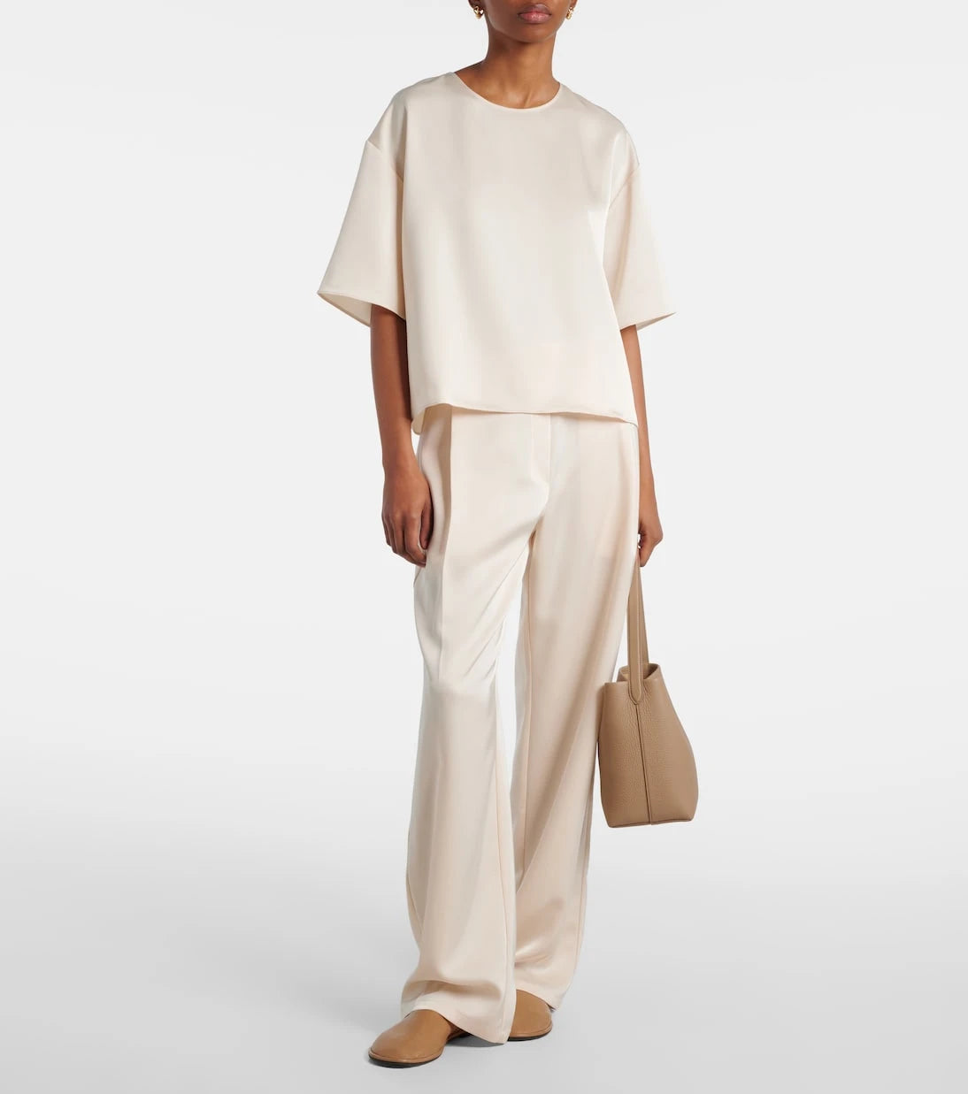 Leset - Barb oversized satin t-shirt
