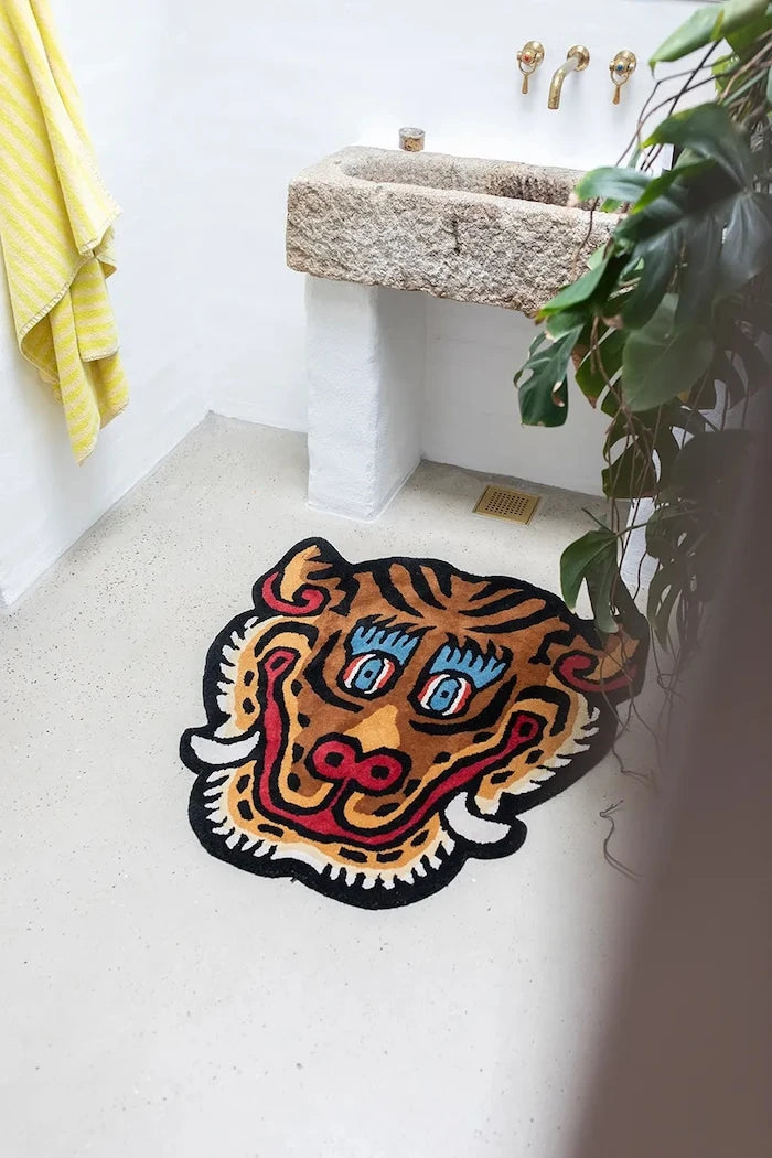 Вълнен килим Bongusta Tiger Face 92 x 100 cm