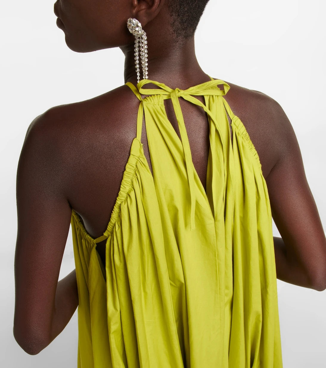 Oscar de la Renta - Halterneck cotton gown