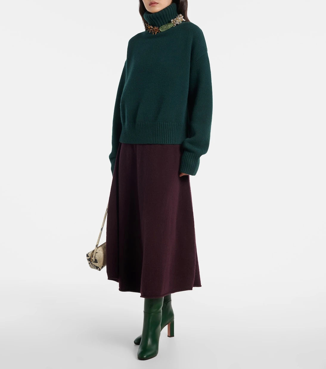 Extreme Cashmere - سترة كشمير بياقة مدورة قصيرة جداً