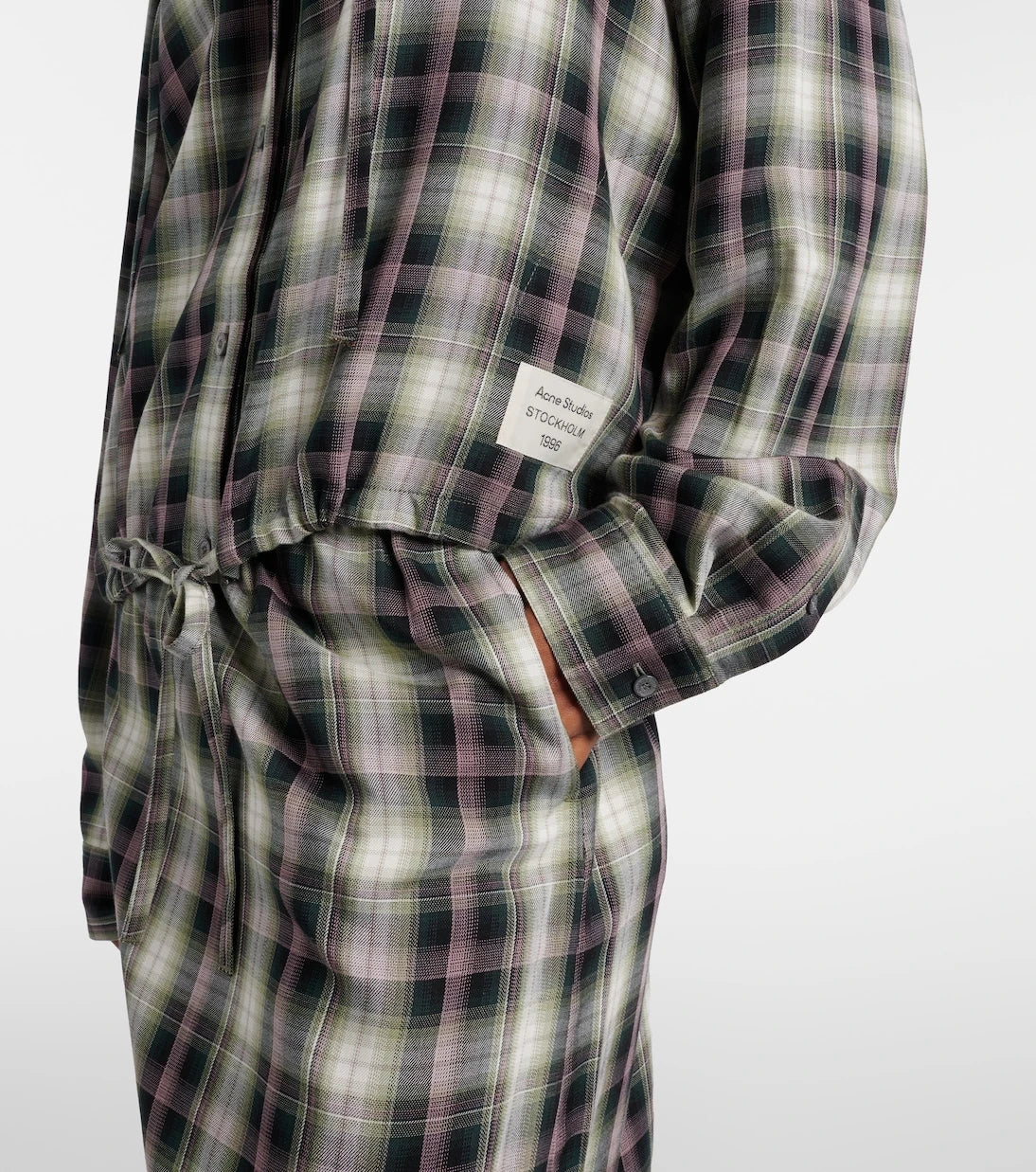 Acne Studios - Sip checked cropped overshirt