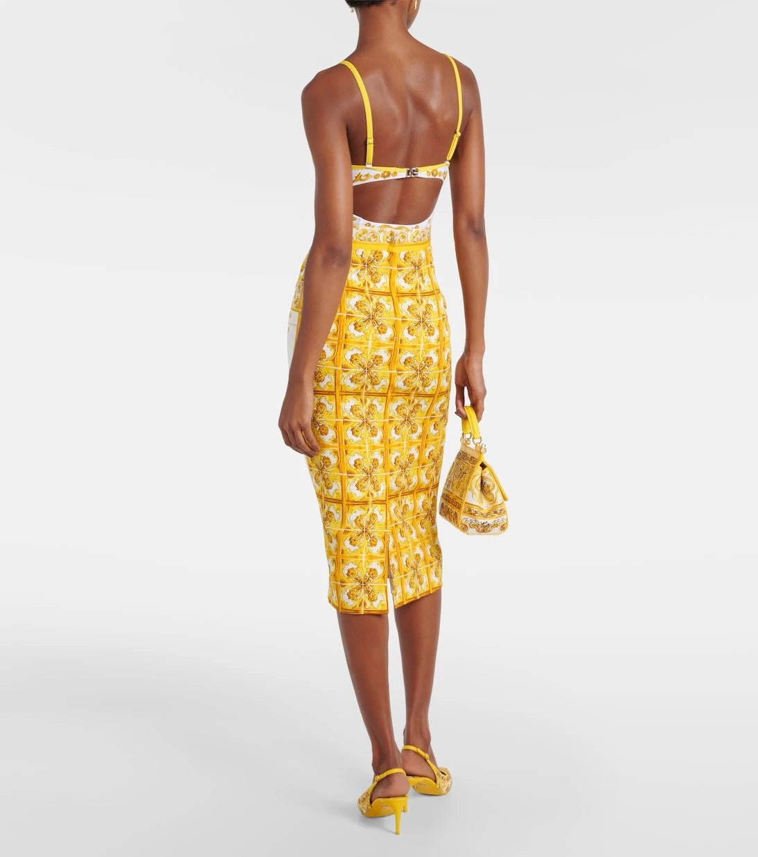 Dolce&Gabbana - Majolica silk-blend midi skirt