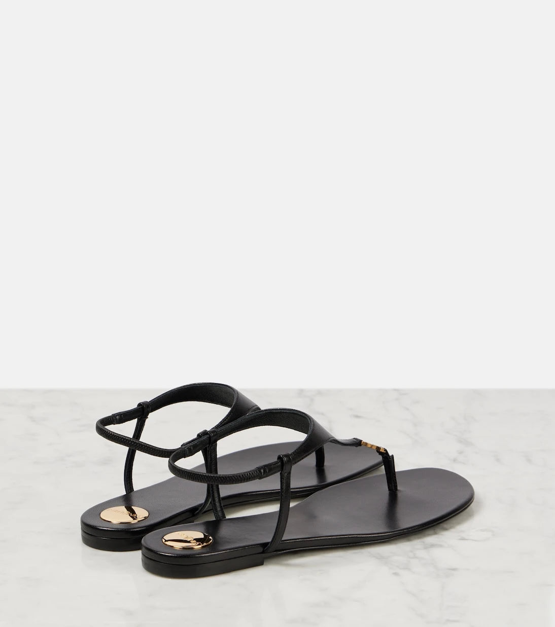 Saint Laurent - Cassandra leather thong sandals