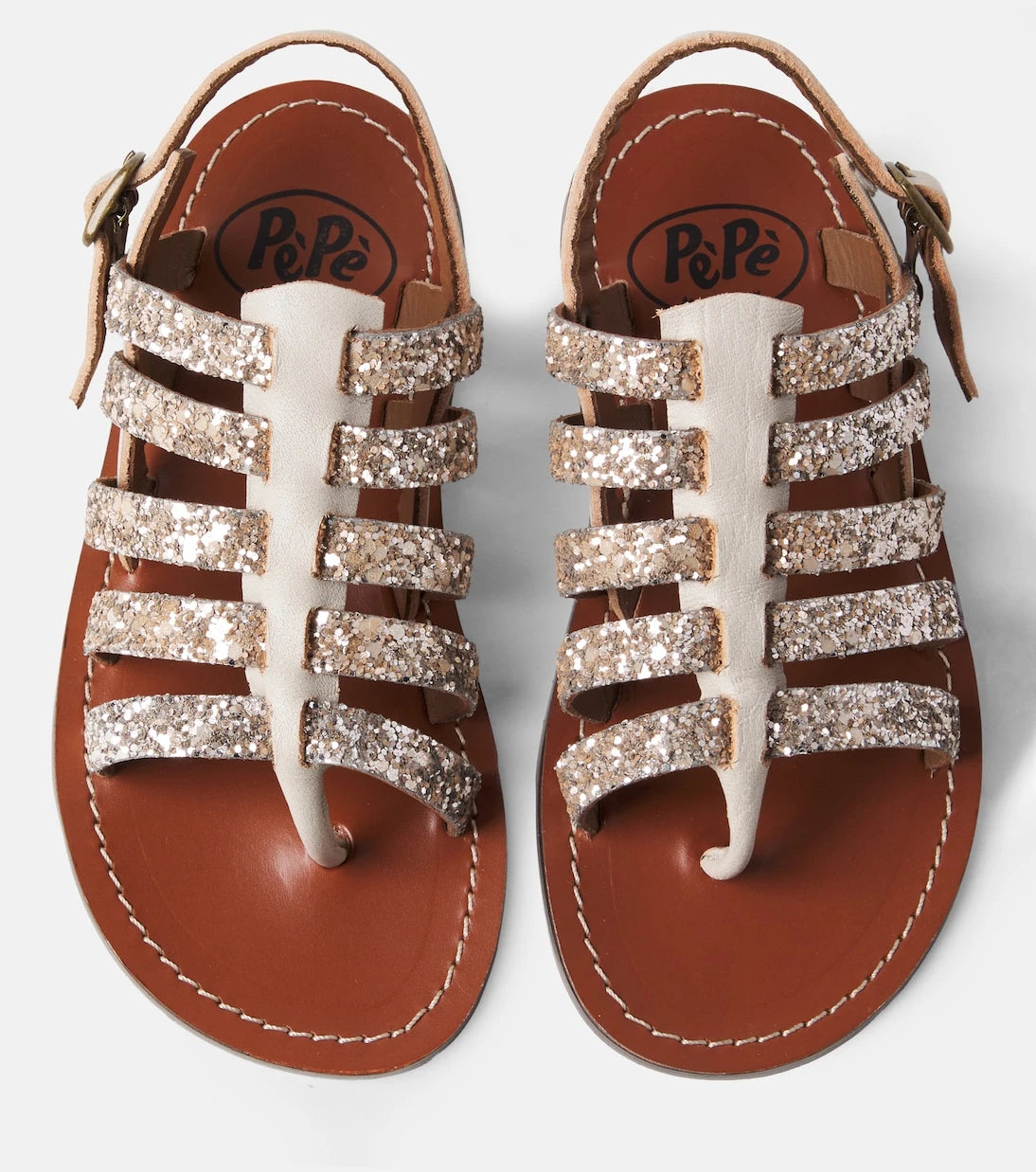 PèPè - Sequined leather sandals