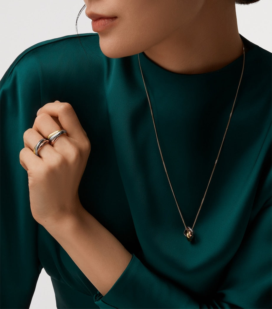 Medium White, Yellow and Rose Gold Trinity Ring