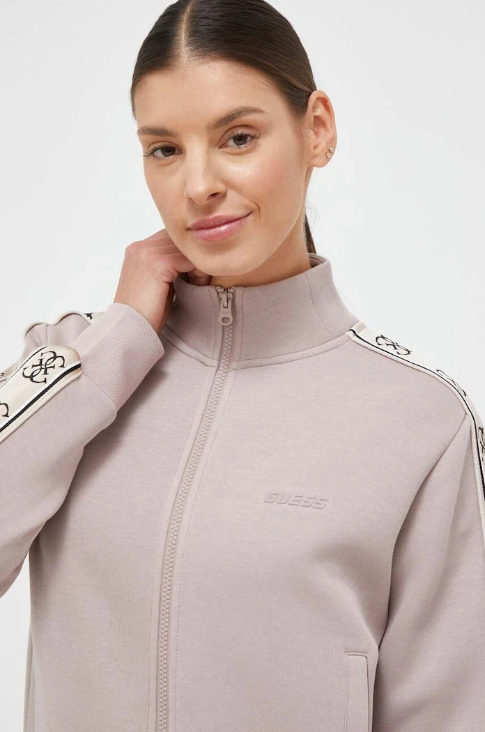 Guess fermuarlı kadın pamuklu sweatshirt BRITNEY