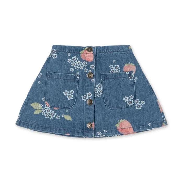 Konges Sløjd MAGOT SKIRT GOTS Çocuk Denim Etek