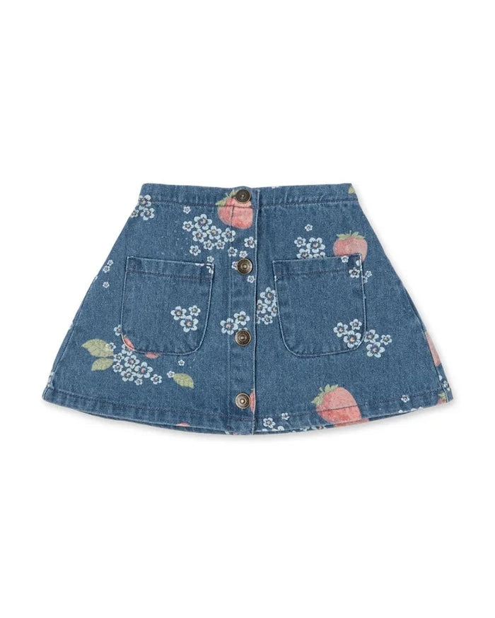 Konges Sløjd MAGOT SKIRT GOTS Çocuk Denim Etek