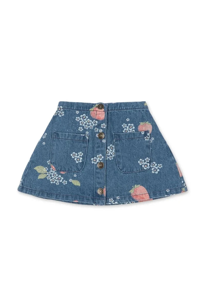 Konges Sløjd MAGOT SKIRT GOTS Çocuk Denim Etek