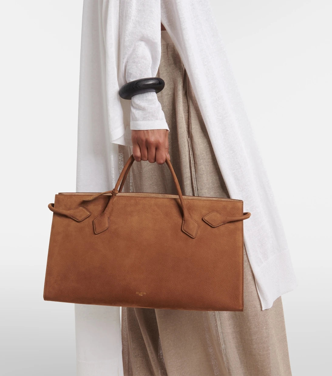Alaïa - Le Teckel suede tote bag