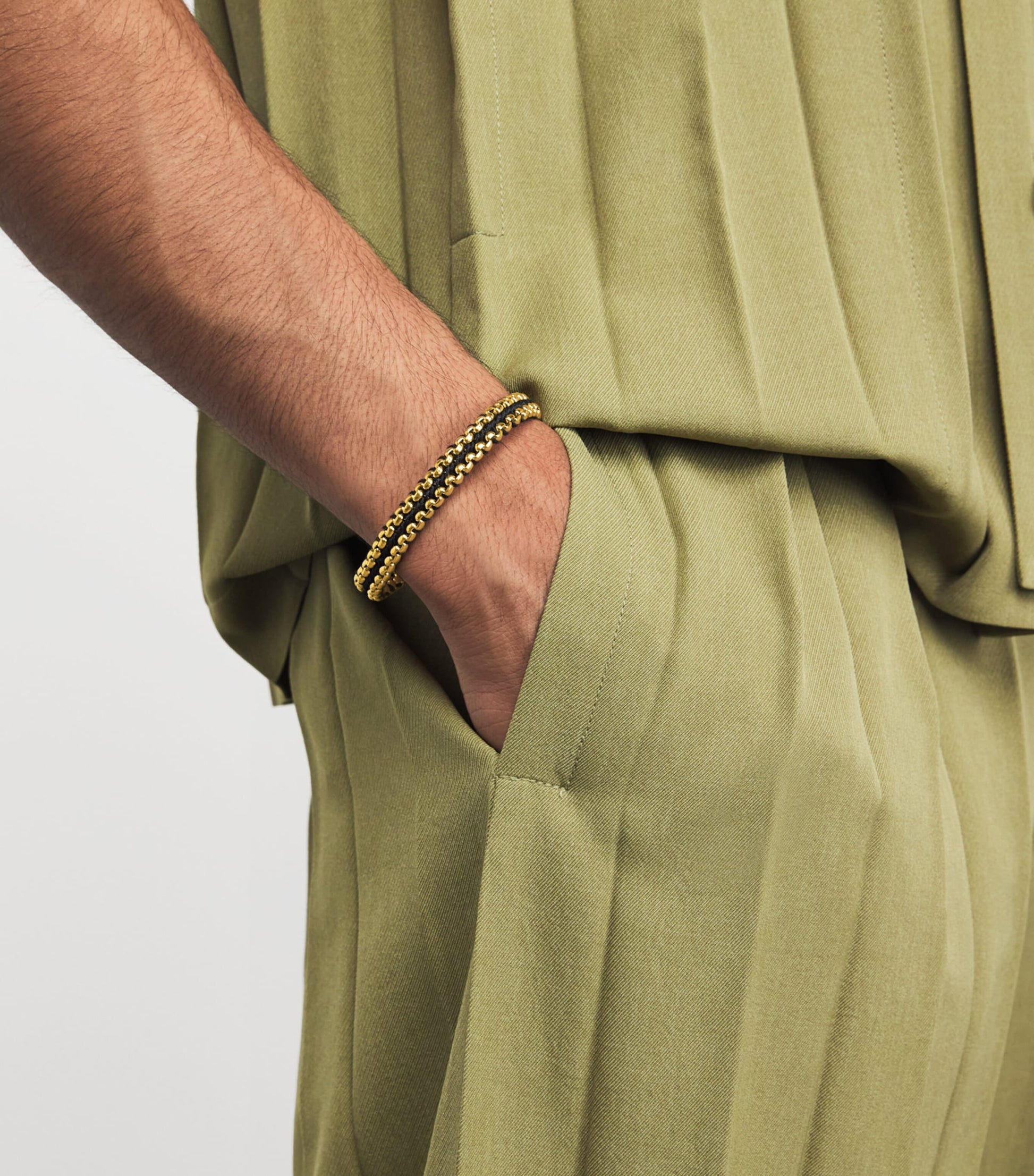 Gold-Plated Stainless Steel Box Chain Bracelet